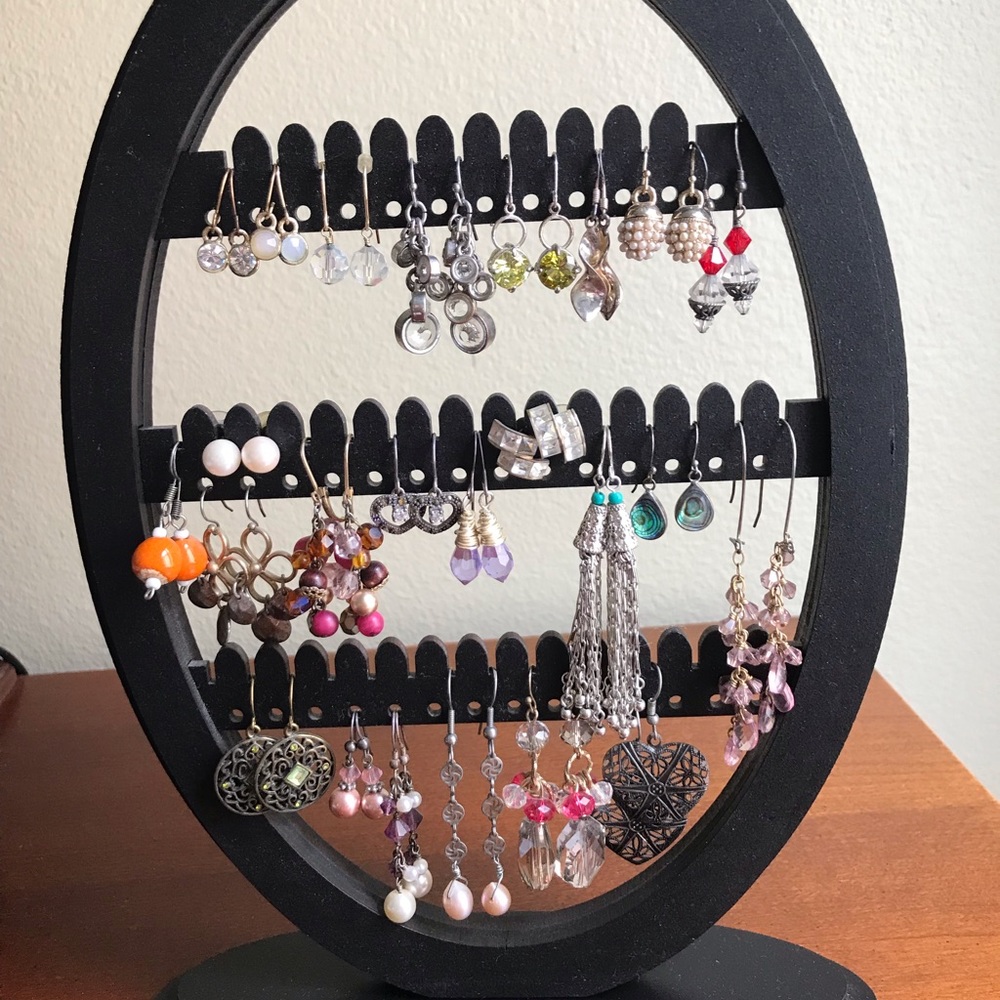 Mix and match stud and hoop earrings